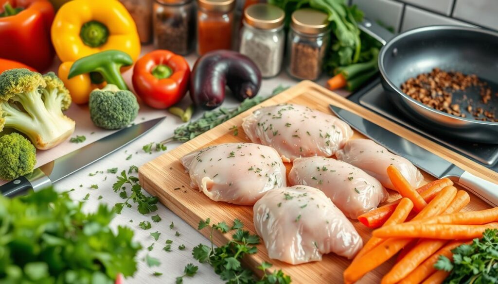 Balanced Chicken Meal Preparation