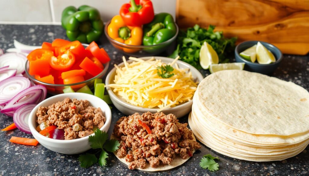 Beef Quesadilla Ingredients Preparation