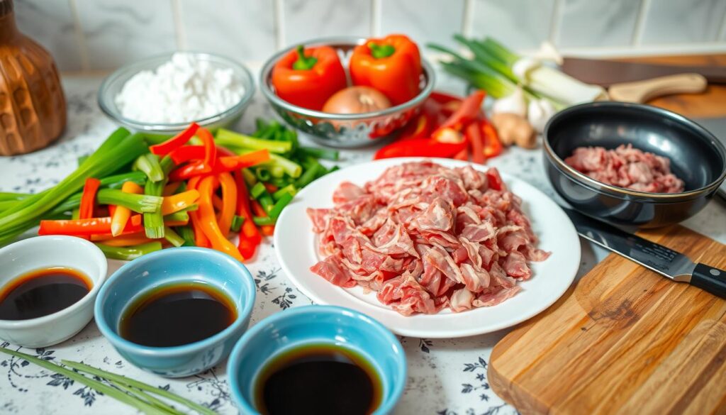 Beijing Beef Ingredients Preparation