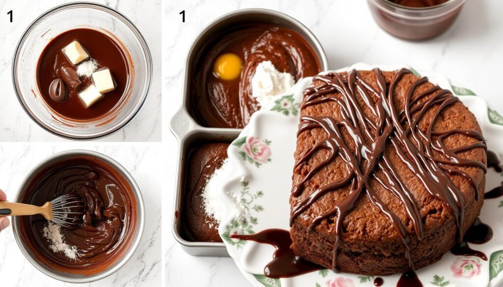 Brownie Cake Preparation Steps