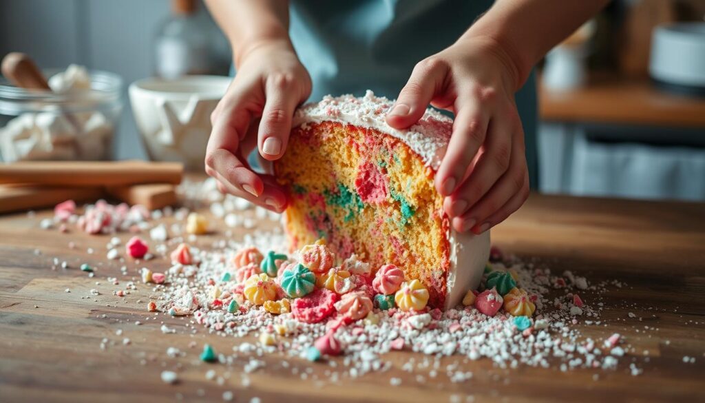 Cake Crumbling Technique for Cake Pops