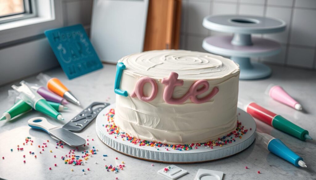 Cake Preparation for Lettering