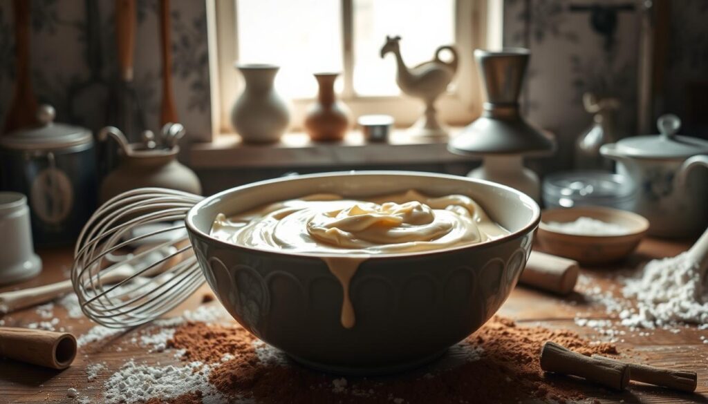 Cannoli Cake Batter Preparation