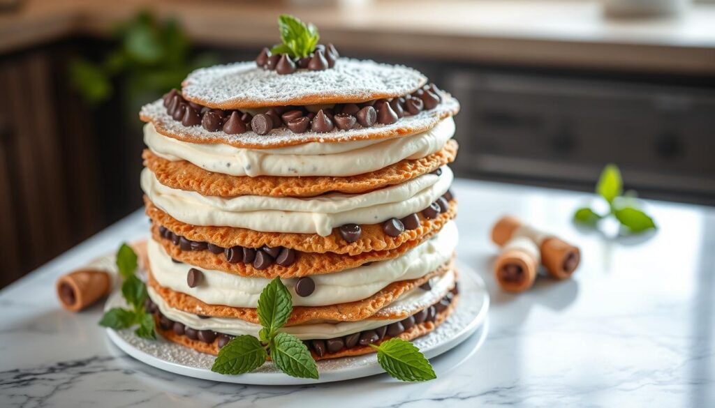 Cannoli Cake Layering Technique