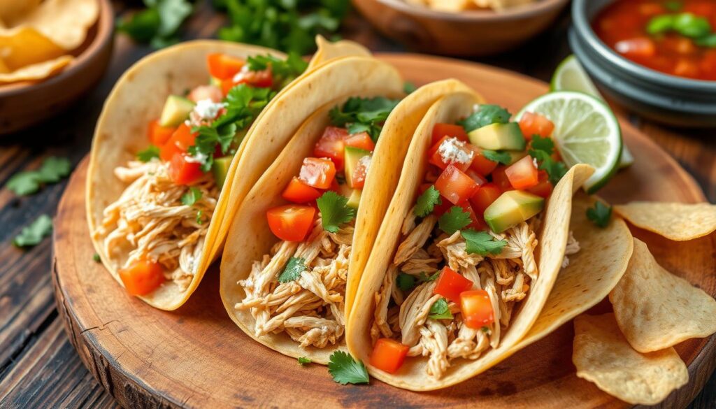 Chicken Tacos with Fresh Garnishes