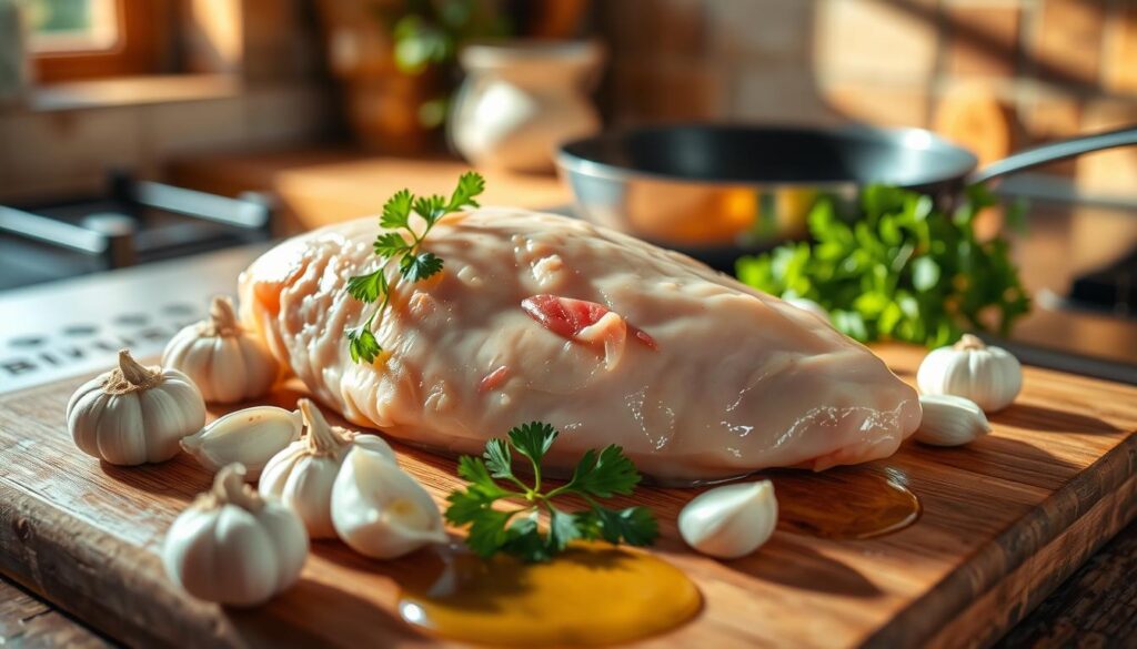 Chicken with Garlic Sauce Preparation