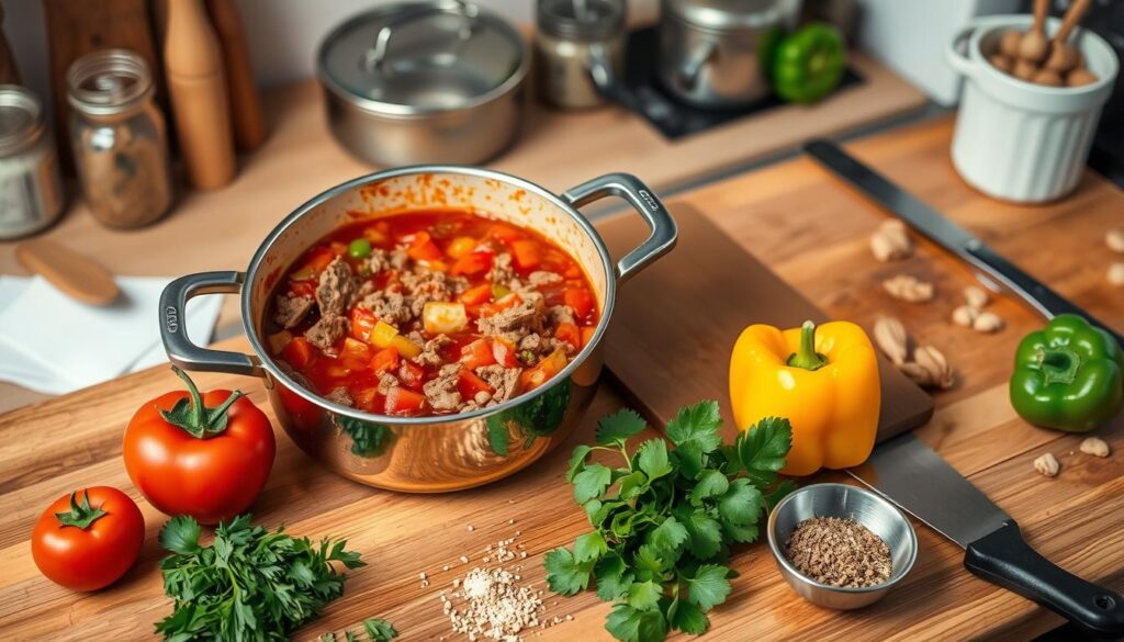Chili Recipe with Enchilada Sauce Preparation Chili Recipe with Enchilada Sauce Preparation