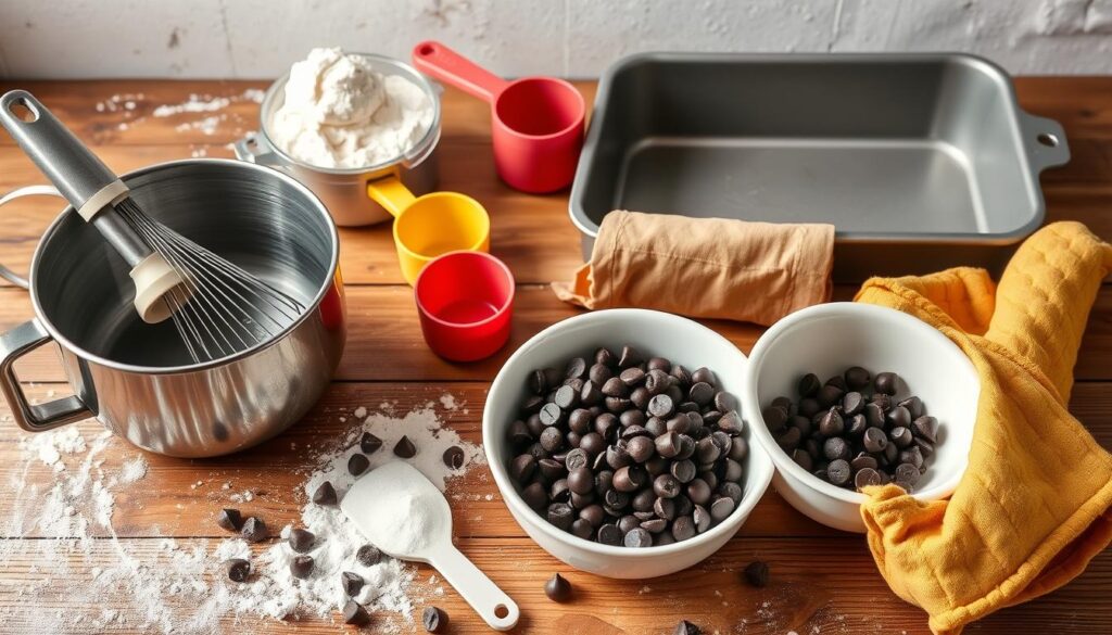 Chocolate Chip Cake Baking Equipment