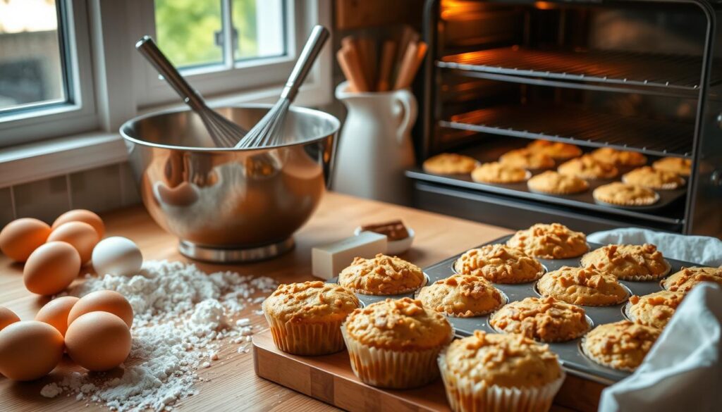 Coffee Cake Muffins Baking Process Coffee Cake Muffins Baking Process