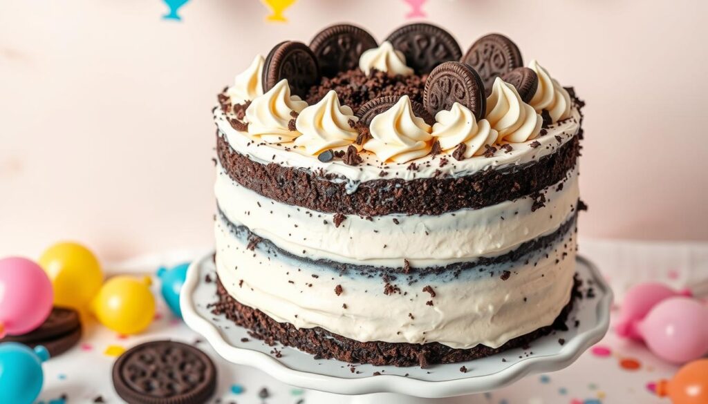 Cookies and Cream Birthday Cake Decoration