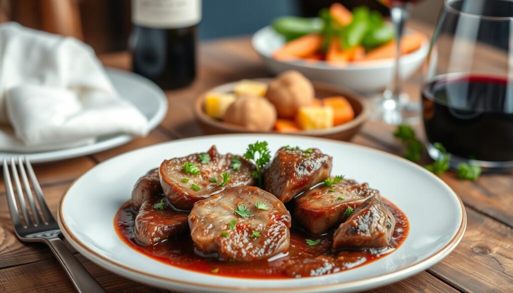 French Rognon Beef Kidney Dish