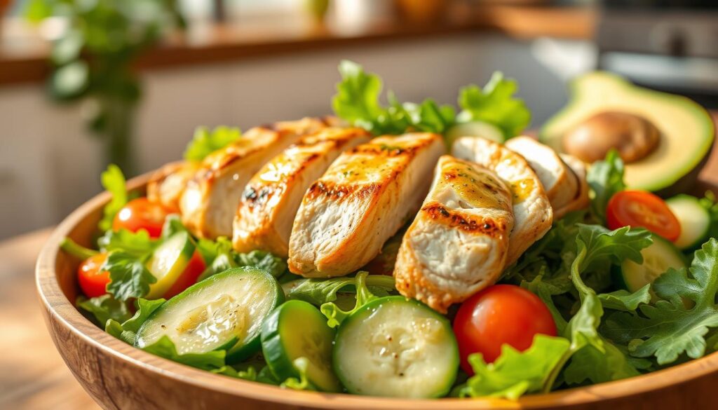 Fresh Salad with Chicken