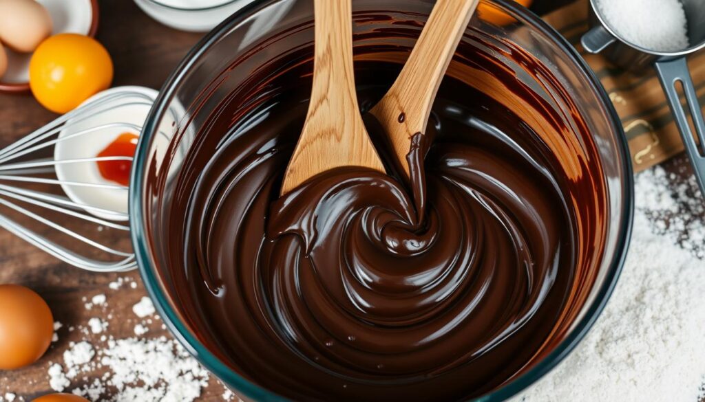 German Chocolate Cake Batter Preparation