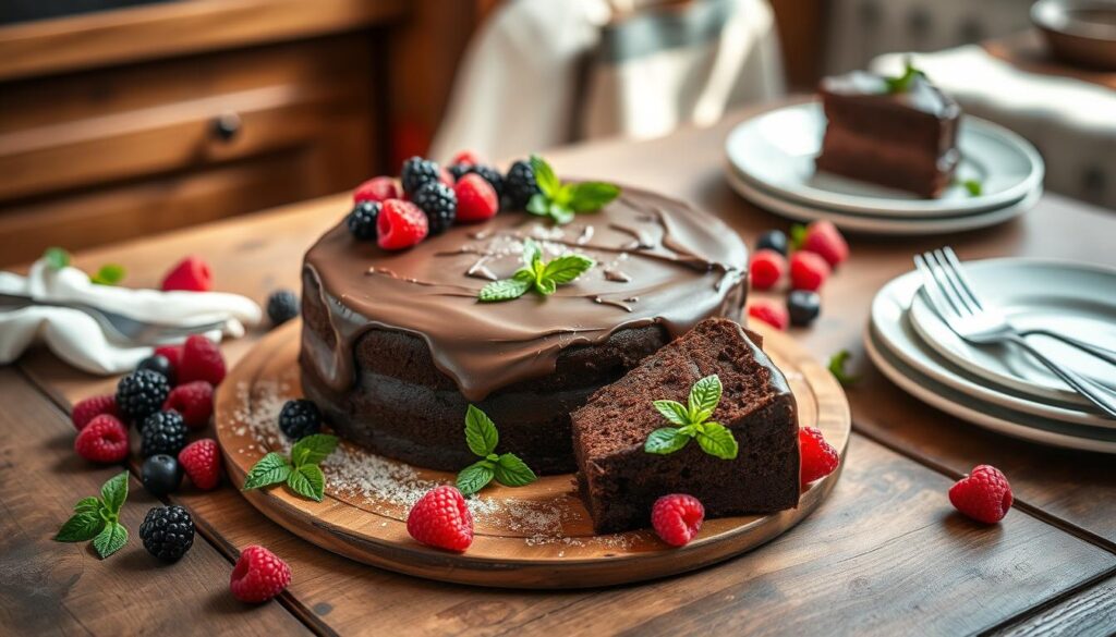 Gluten Free Chocolate Cake Serving