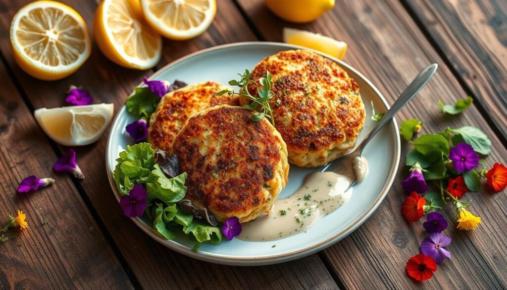 Gluten-Free Crab Cakes Plating