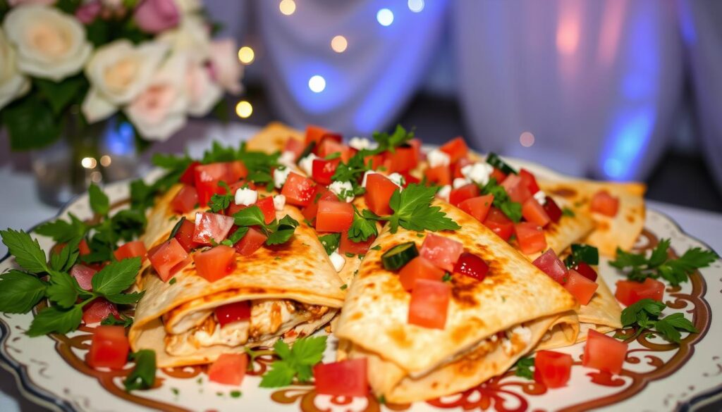 Gourmet Chicken Quesadillas for Wedding Catering