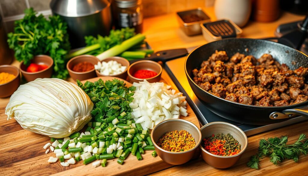 Ground Beef Cabbage Recipe Preparation