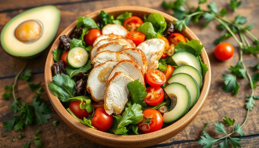 Healthy Chicken Salad with Fresh Ingredients