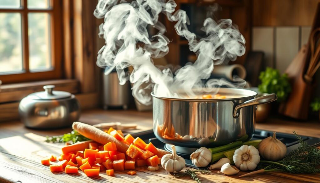 Hearty Chicken Soup Preparation