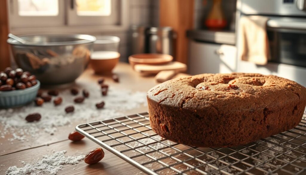 Homemade Date Cake Baking