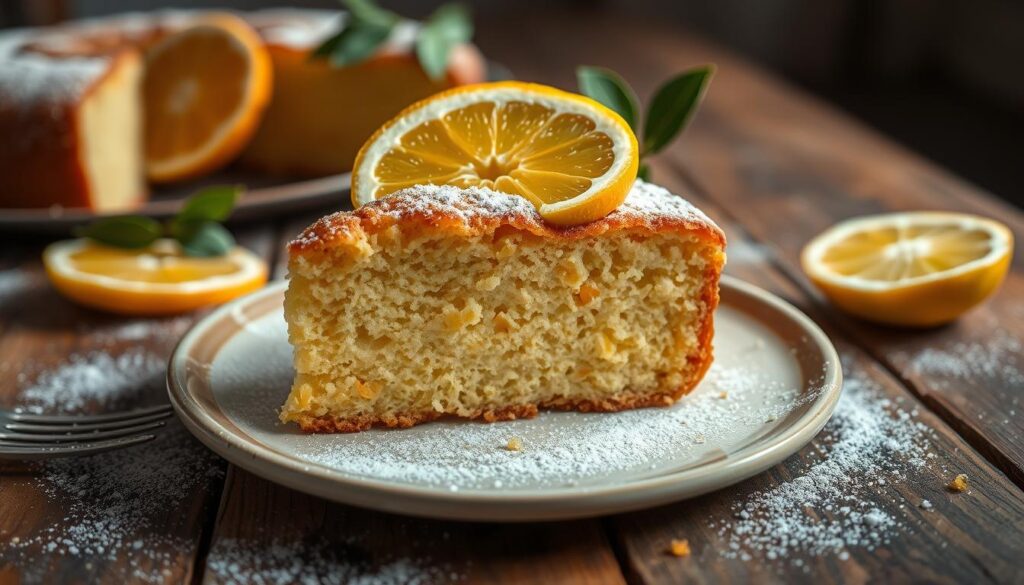 Homemade Olive Oil Cake Slice