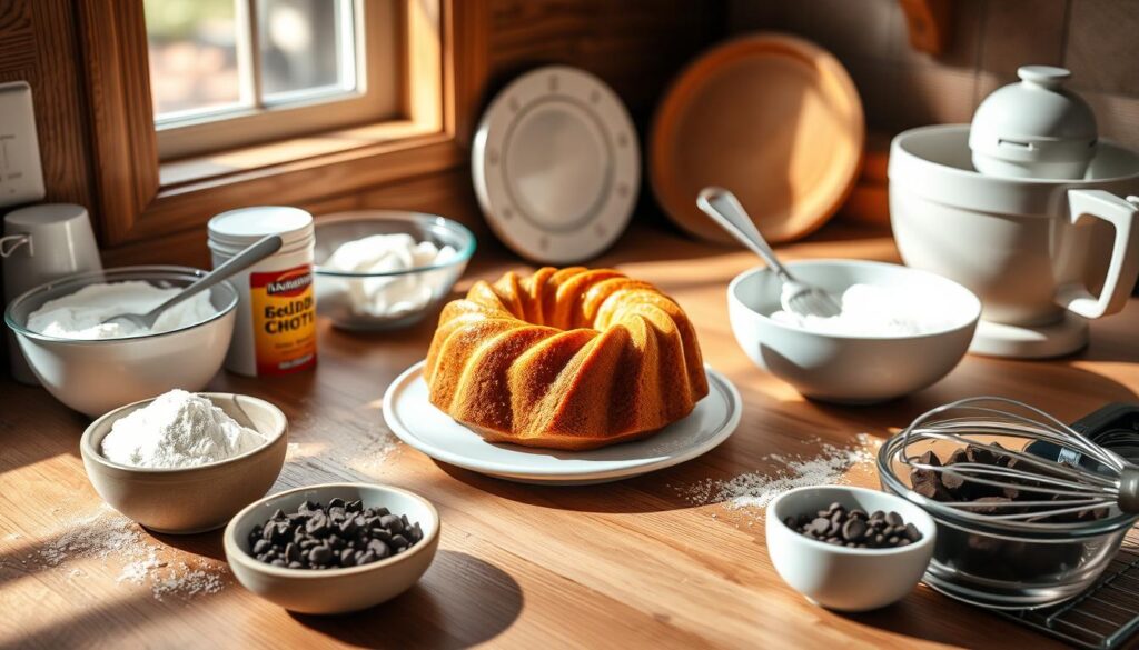 Mini Bundt Cake Baking Process