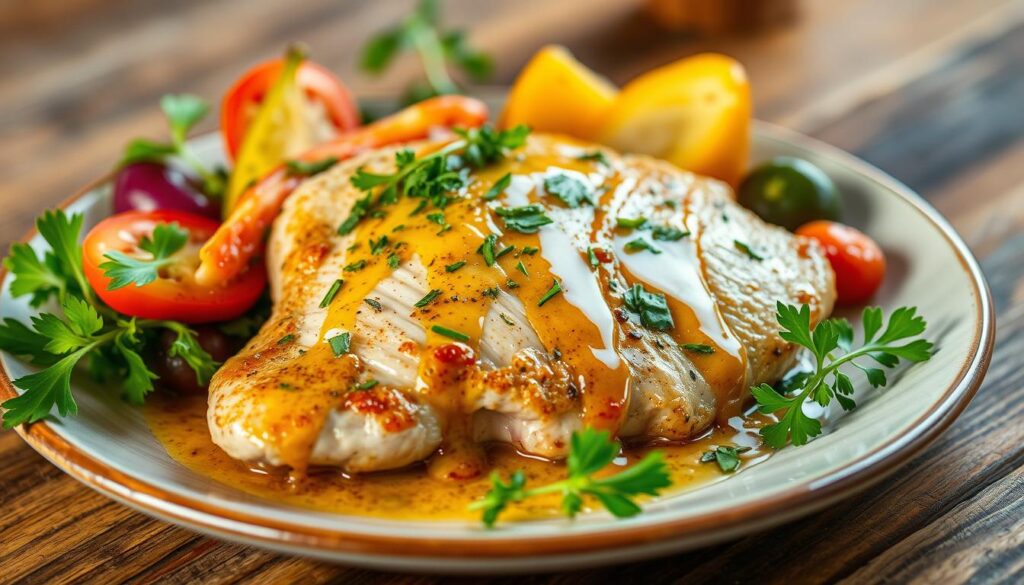 Nutritional Chicken with Garlic Sauce