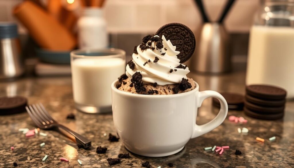 Oreo Mug Cake Serving Suggestions