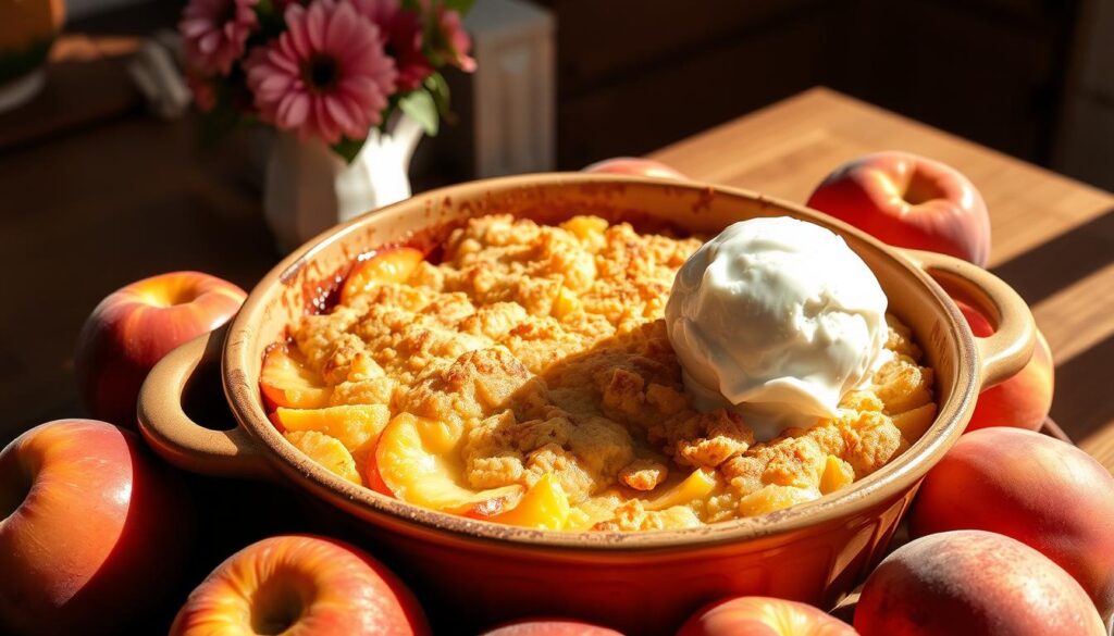 Peach Cobbler with Cake Mix