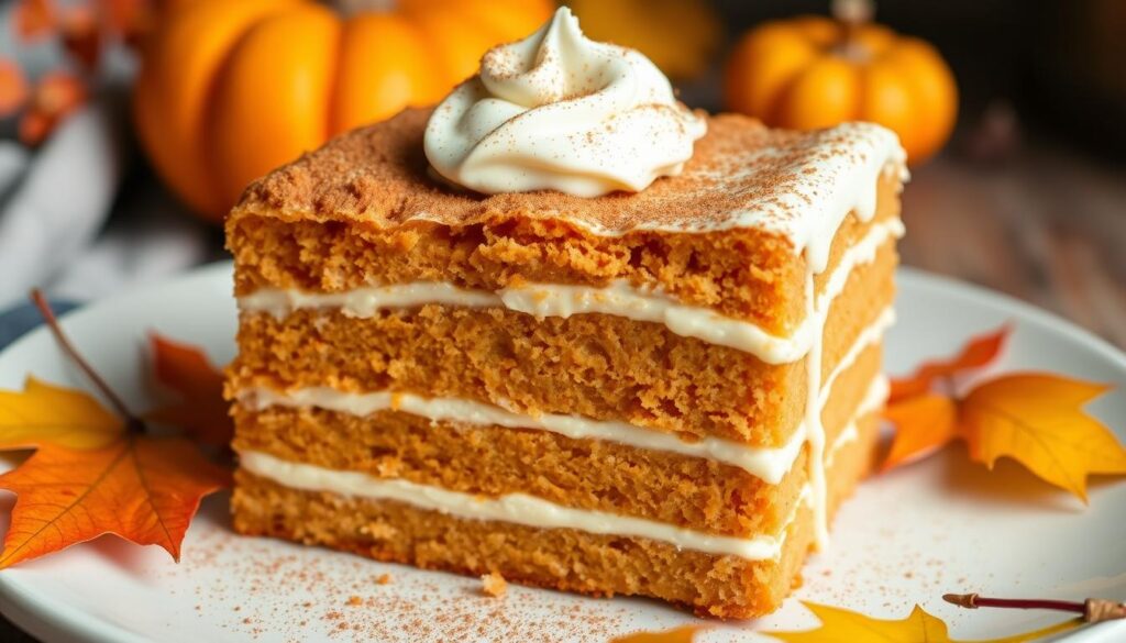 Pumpkin Spice Dump Cake Layering