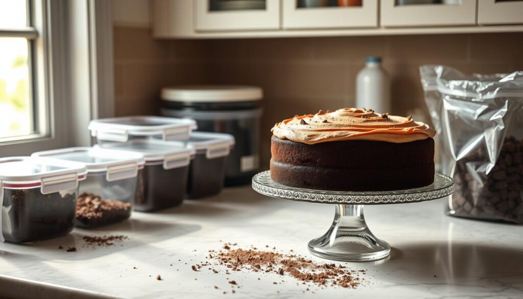 Storing Devil's Food Cake