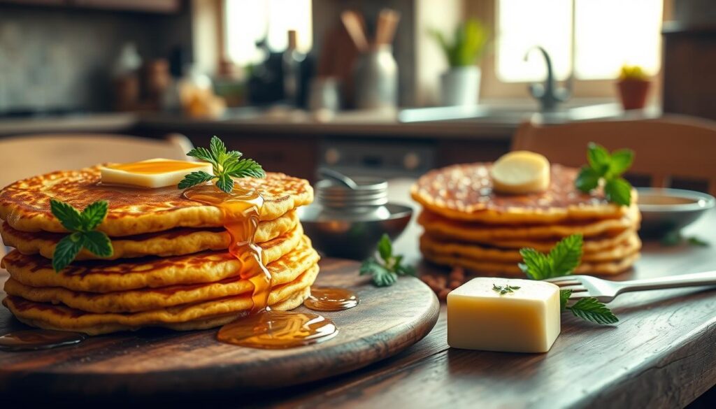 Traditional Hoe Cakes Cornmeal Pancakes