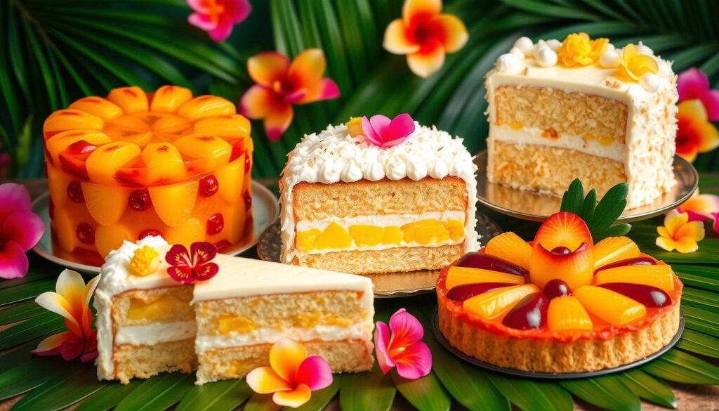 Tropical Pineapple Cake Variations