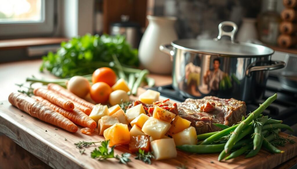 Vegetable Beef Soup Preparation